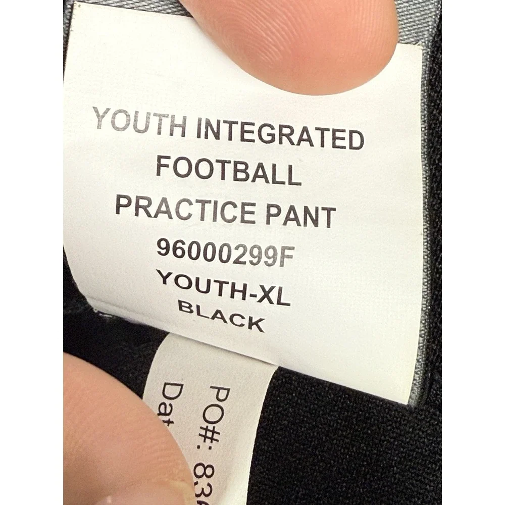 Schutt Pants Football Practice Padded‎ Belted Integrated Black Youth Size XL